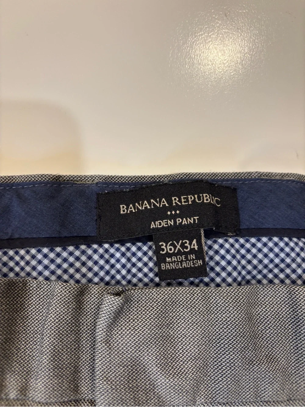 Banana Republic Heathered Gray Men's Dress Pants Sz 36x32 Career Business Dress